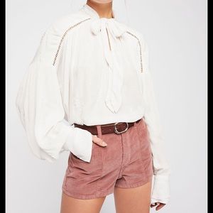 Like New FREE PEOPLE Wishful Moments Tie Neck Top